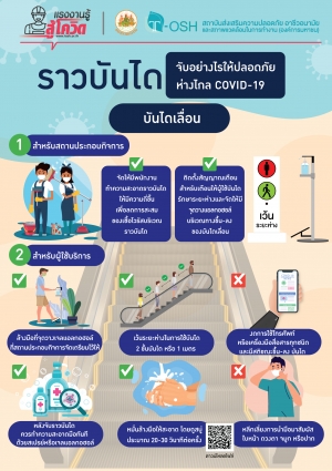 ราวบันไดจับอย่างไรให้ปลอดภัยห่างไกล COVID-19 (บันไดเลื่อน)