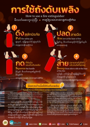 การใช้ถังดับเพลิง (4 ภาษา)
