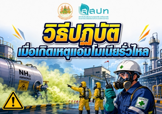 วิธีปฏิบัติเมื่อเกิดเหตุแอมโมเนียรั่วไหล